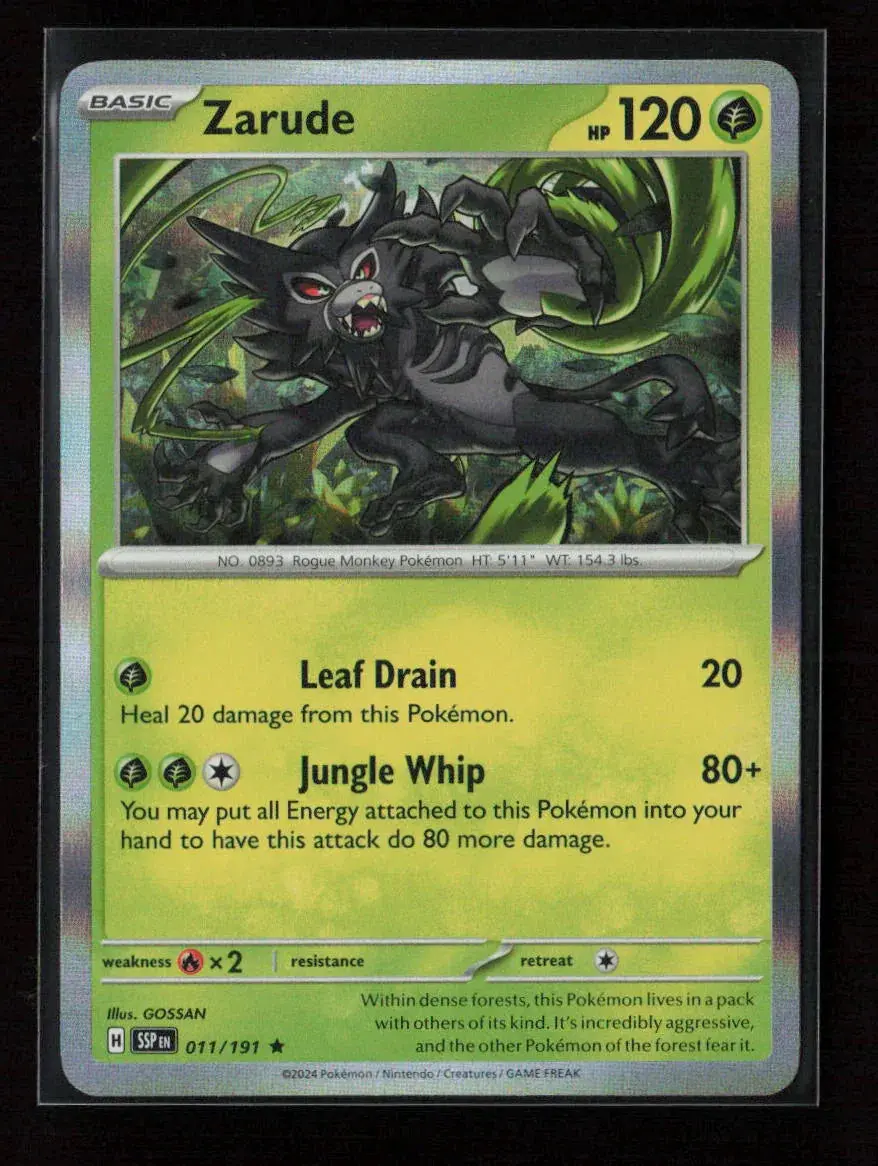 Zarude Rare Sv08: Surging Sparks 011/191 Nm 1