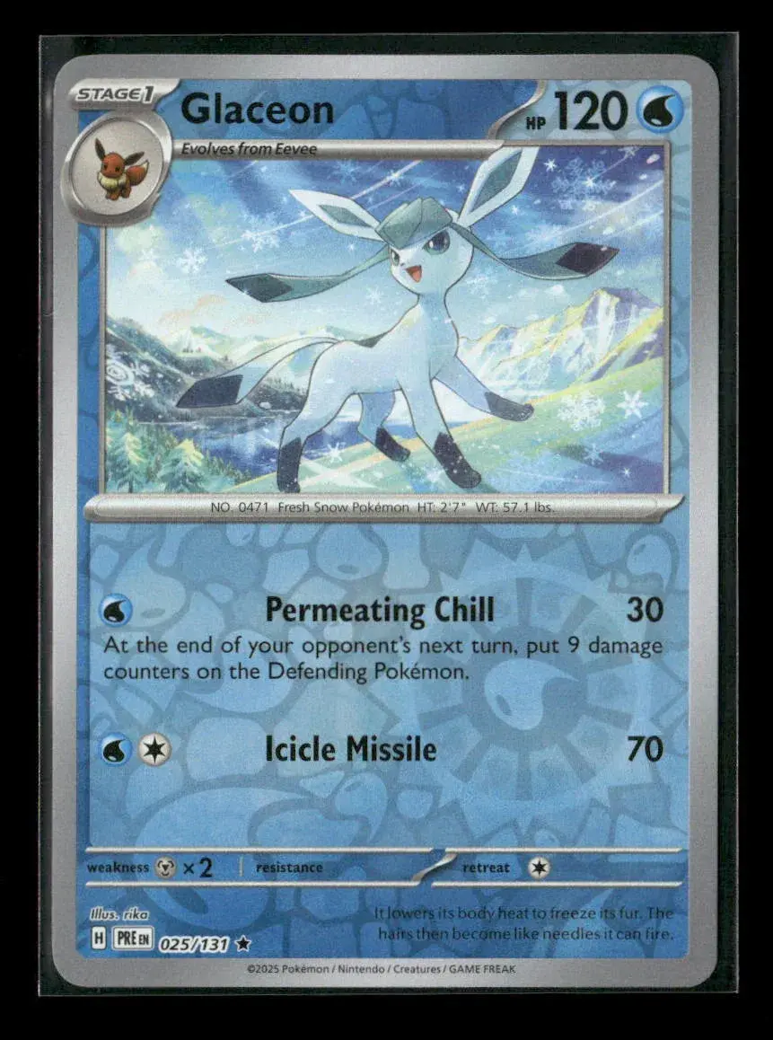 Glaceon Rare Sv: Prismatic Evolutions 025/131 Nm 1