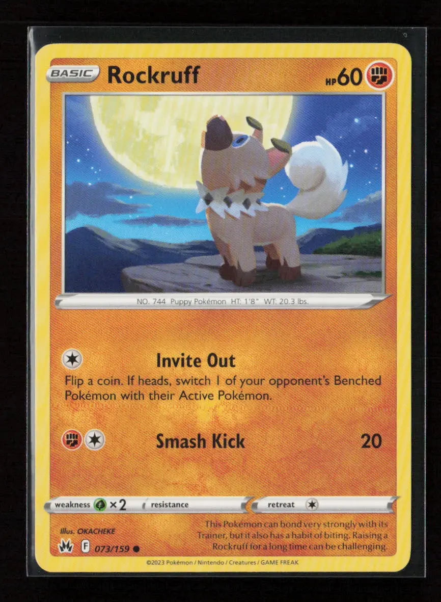 Rockruff Common Crown Zenith 073/159 Lp 1