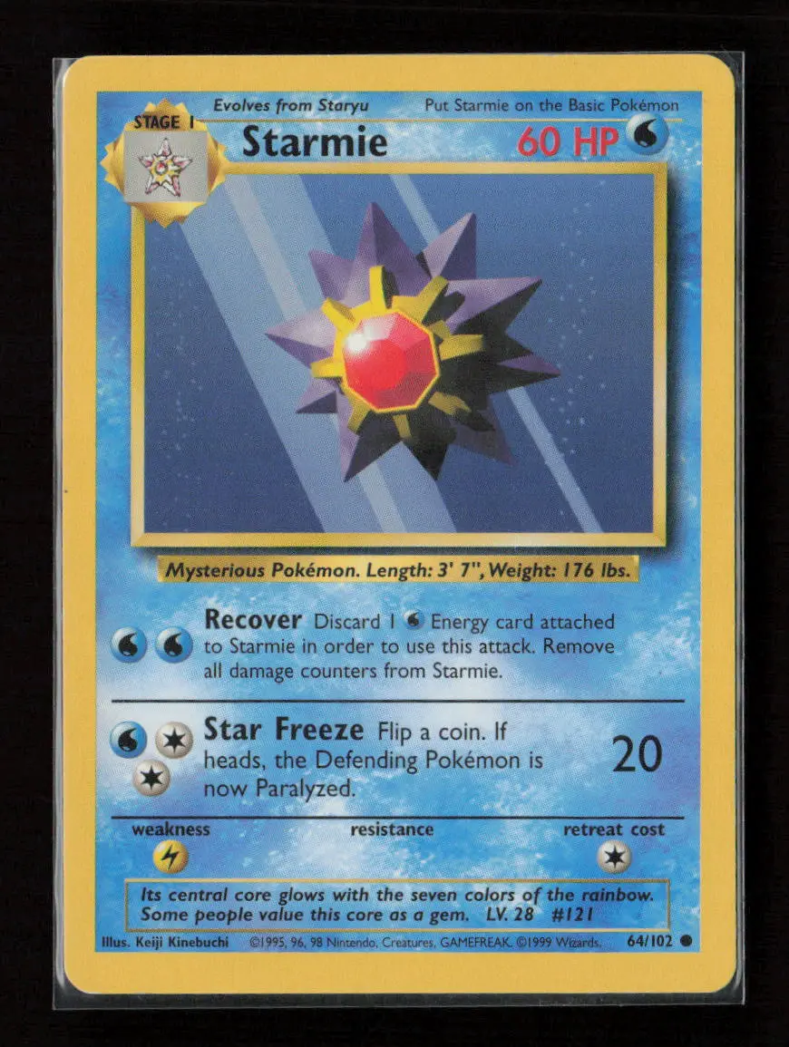 Starmie Common Base Set 064/102 Lp 1