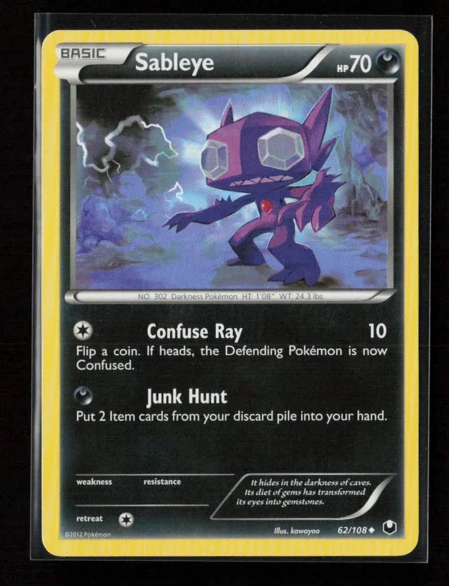 Sableye Uncommon Dark Explorers 62/108 Lp 1