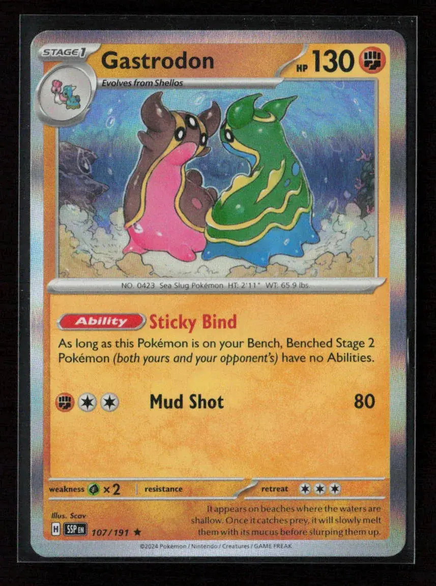 Gastrodon Rare Sv08: Surging Sparks 107/191 Nm 1