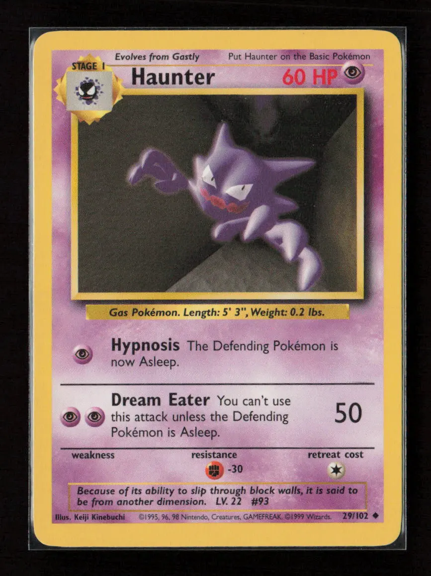 Haunter Uncommon Base Set 029/102 Lp 1