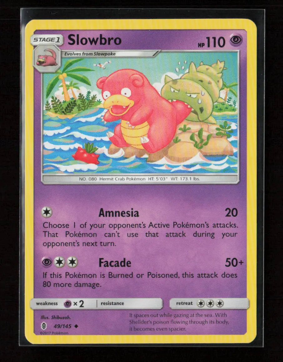 Slowbro Uncommon Sm - Guardians Rising 49/145 Lp 1