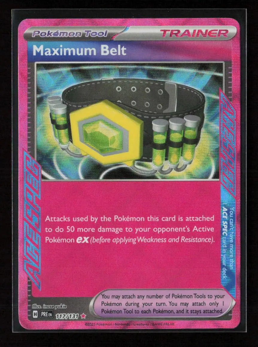 Maximum Belt Ace Spec Rare Sv: Prismatic Evolutions 117/131 Nm 1