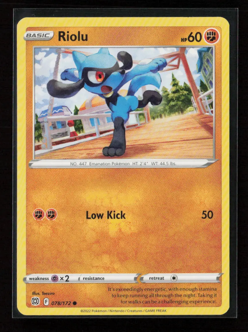 Riolu Common Swsh09: Brilliant Stars 078/172 Lp 1