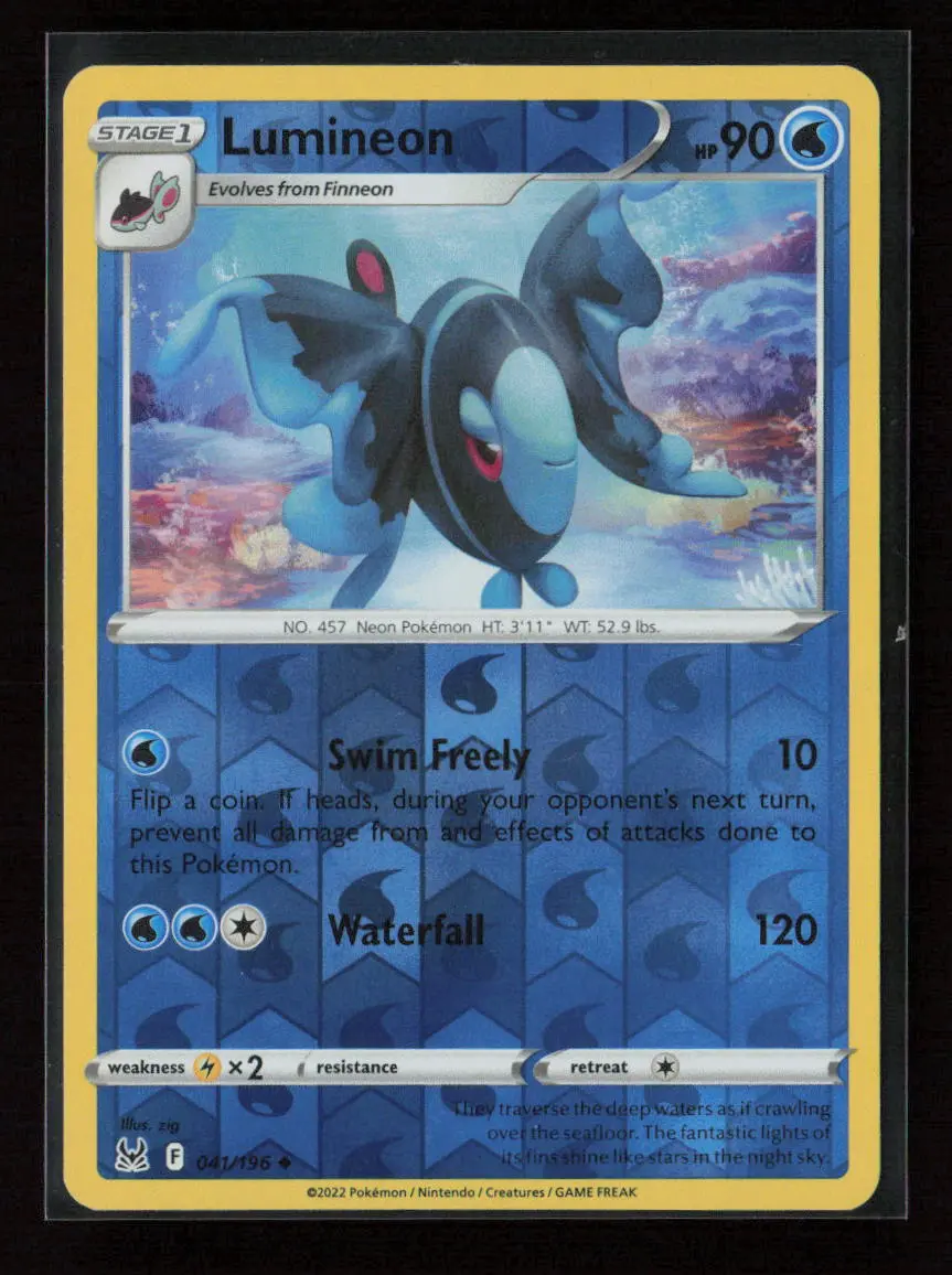 Lumineon Uncommon Swsh11: Lost Origin 041/196 Nm 1