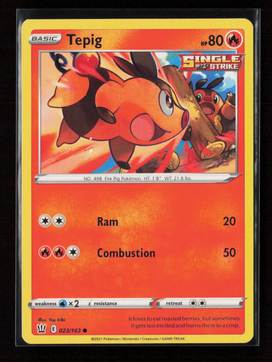 Tepig Common Swsh05: Battle Styles 023/163 Lp 1