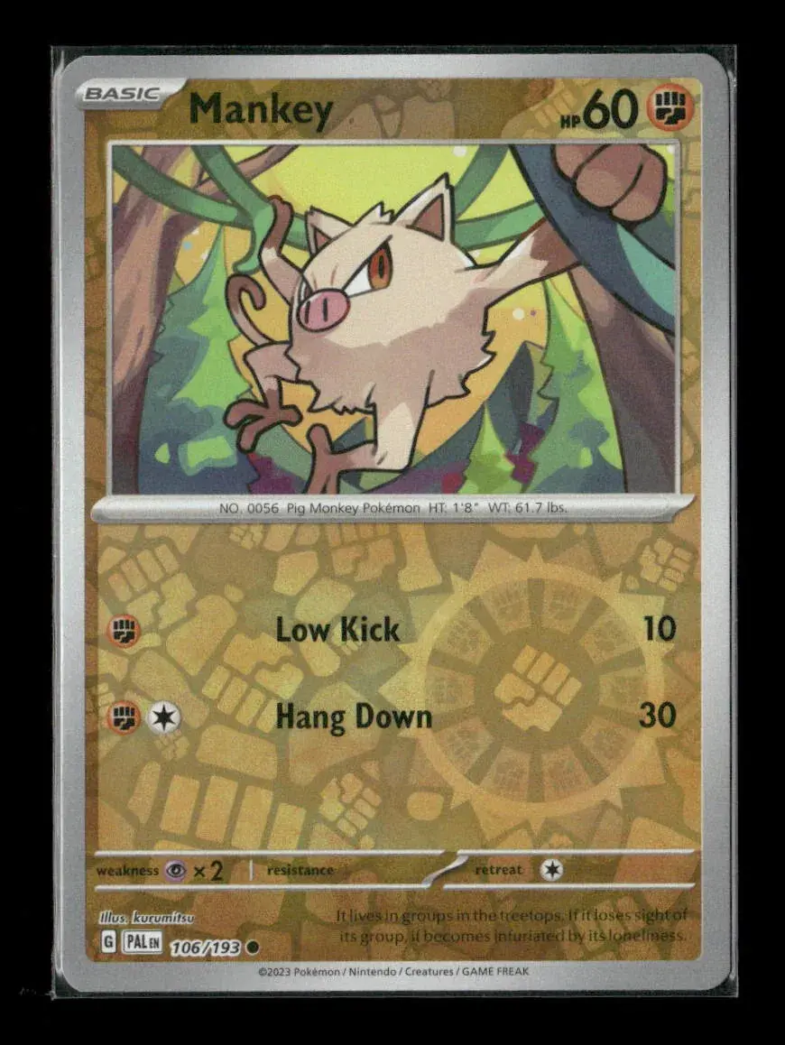 Mankey Common Sv02: Paldea Evolved 106/193 Lp 1