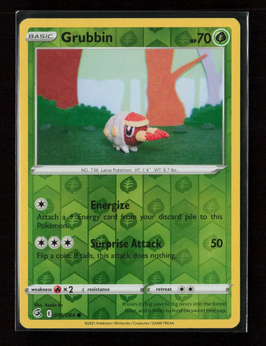 Grubbin Common Swsh08: Fusion Strike 018/264 Lp 1