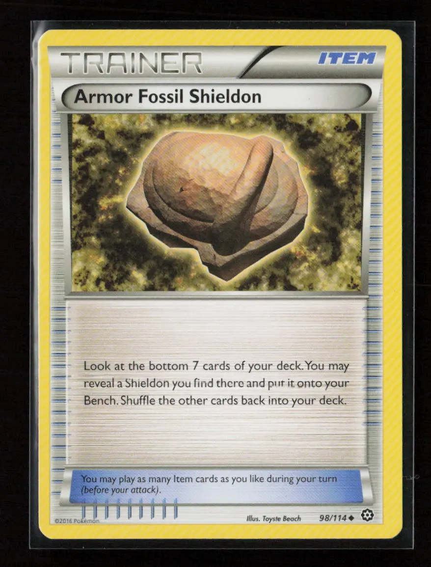 Armor Fossil Shieldon Uncommon Xy - Steam Siege 98/114 Lp 1