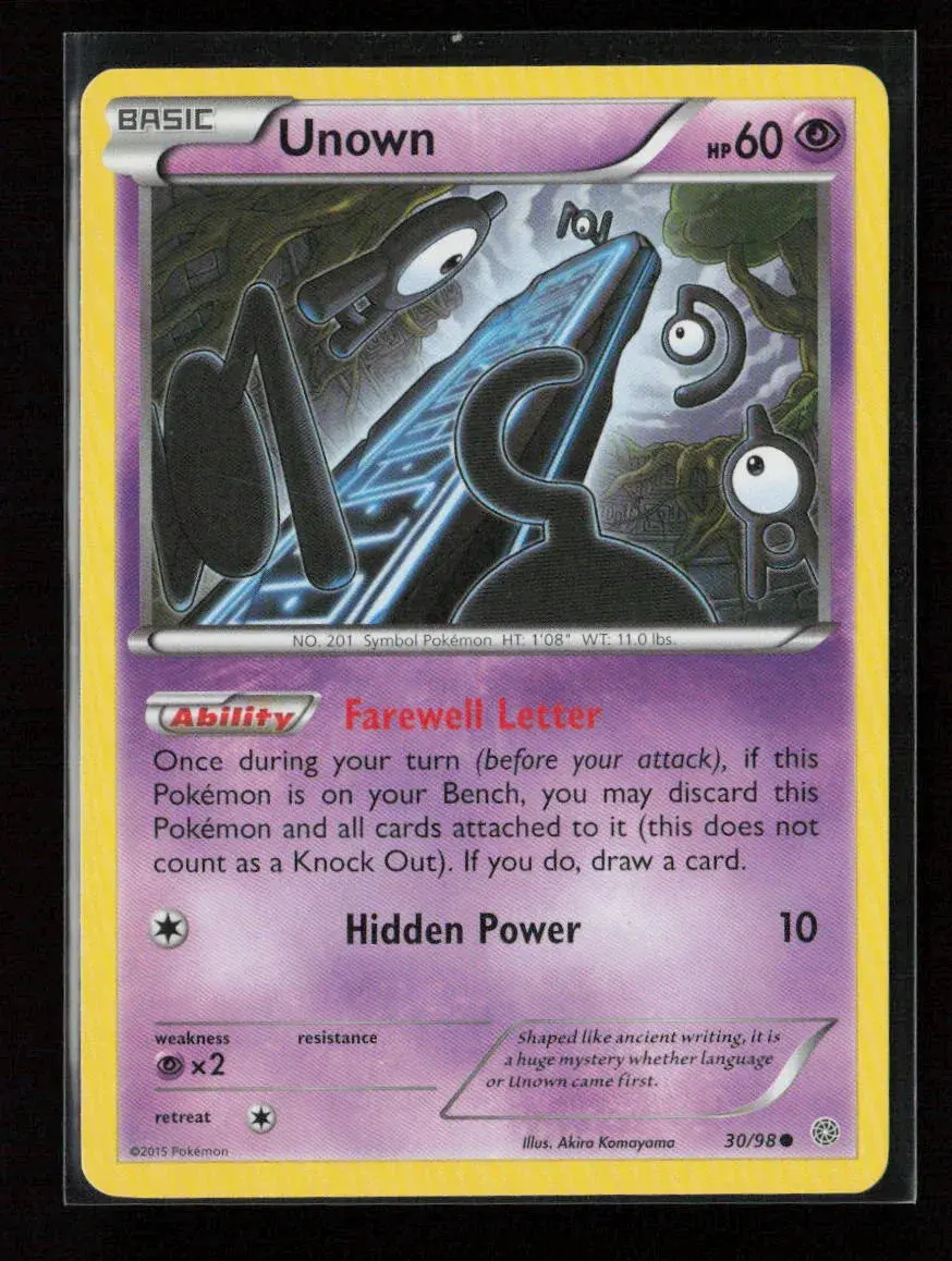 Unown Common Xy - Ancient Origins 30/98 Lp 1