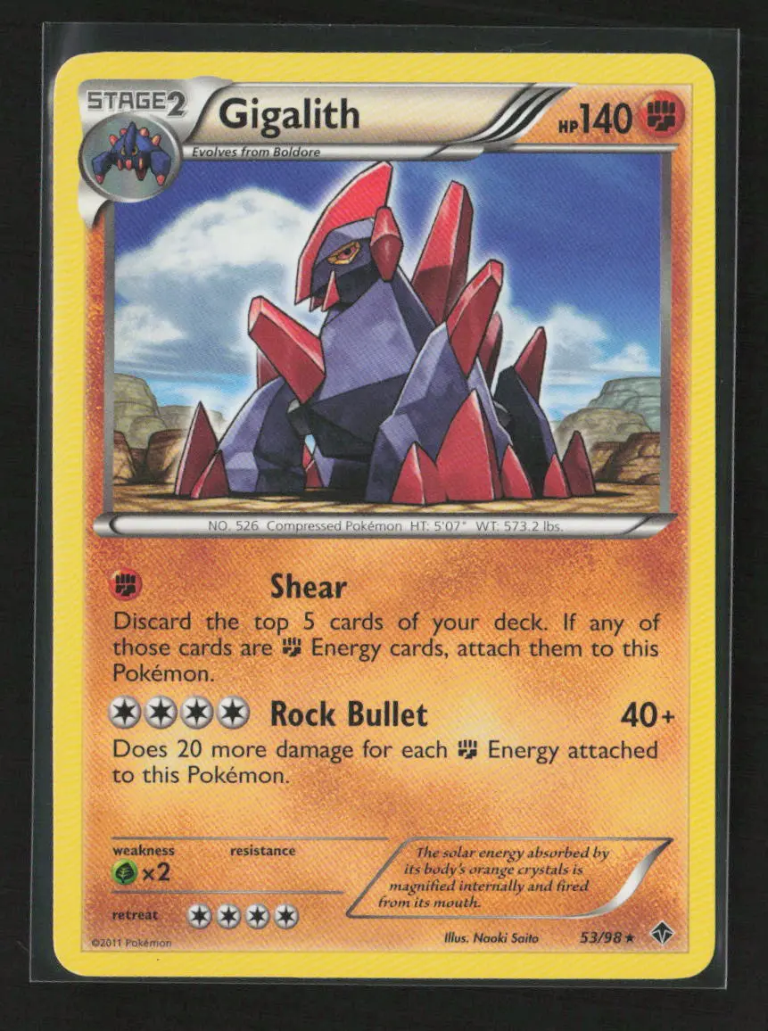 Gigalith Rare Emerging Powers 53/98 Lp 1