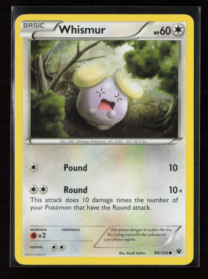 Whismur Common Xy - Fates Collide 80/124 Lp 1