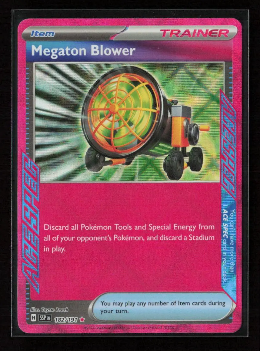 Megaton Blower Ace Spec Rare Sv08: Surging Sparks 182/191 Nm 1