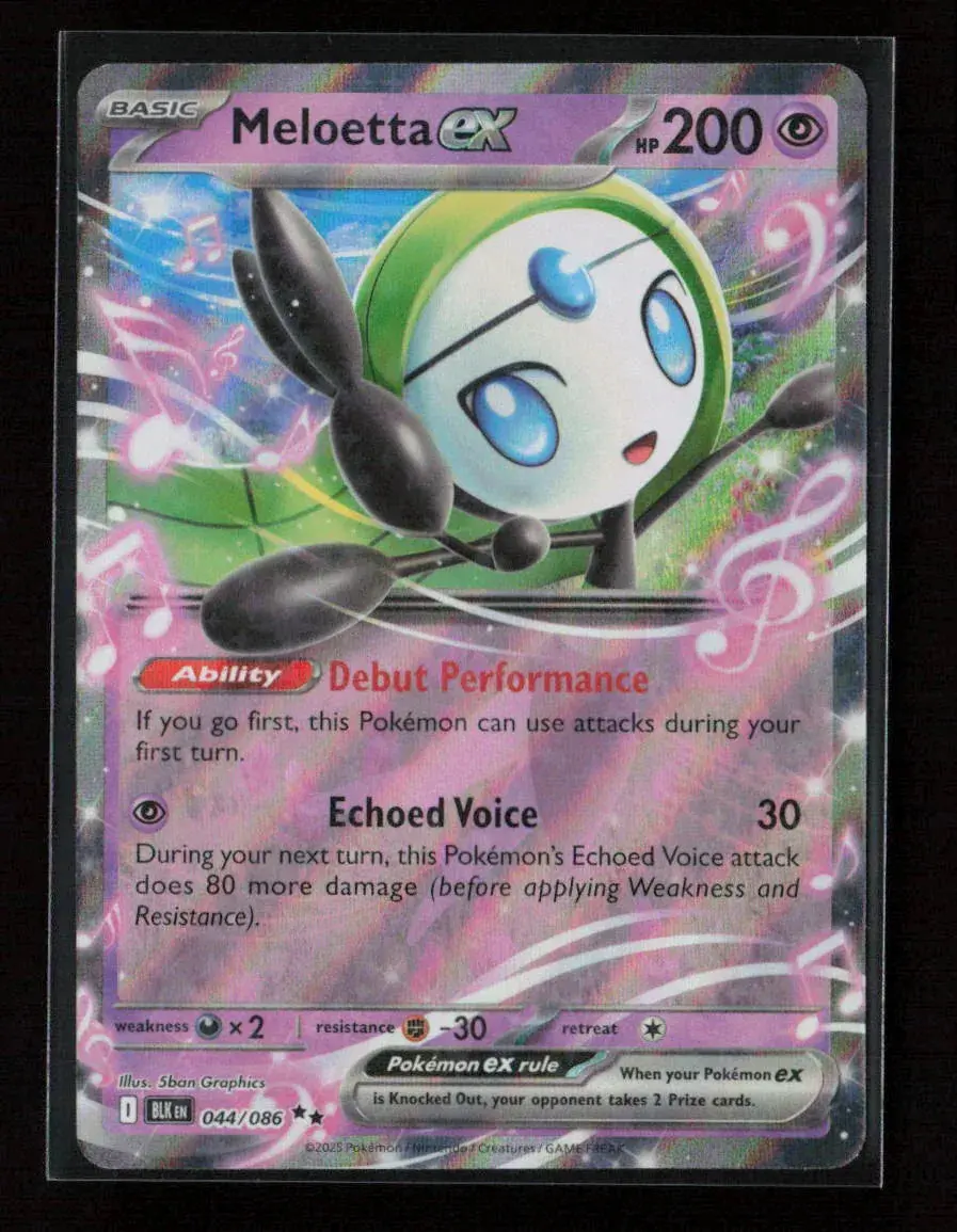 Meloetta Ex Double Rare Sv: Black Bolt 044/086 Nm 1