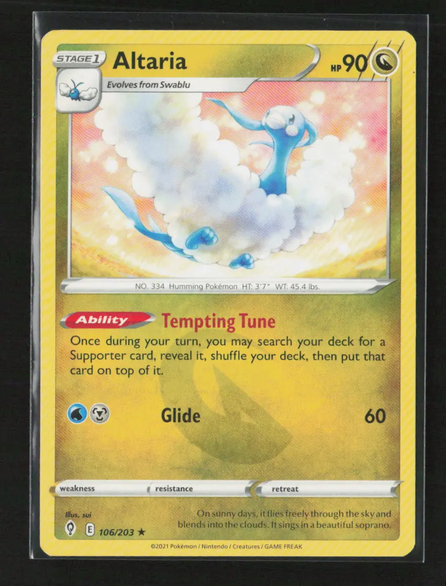 Altaria Rare Swsh07: Evolving Skies 106/203 Lp 1