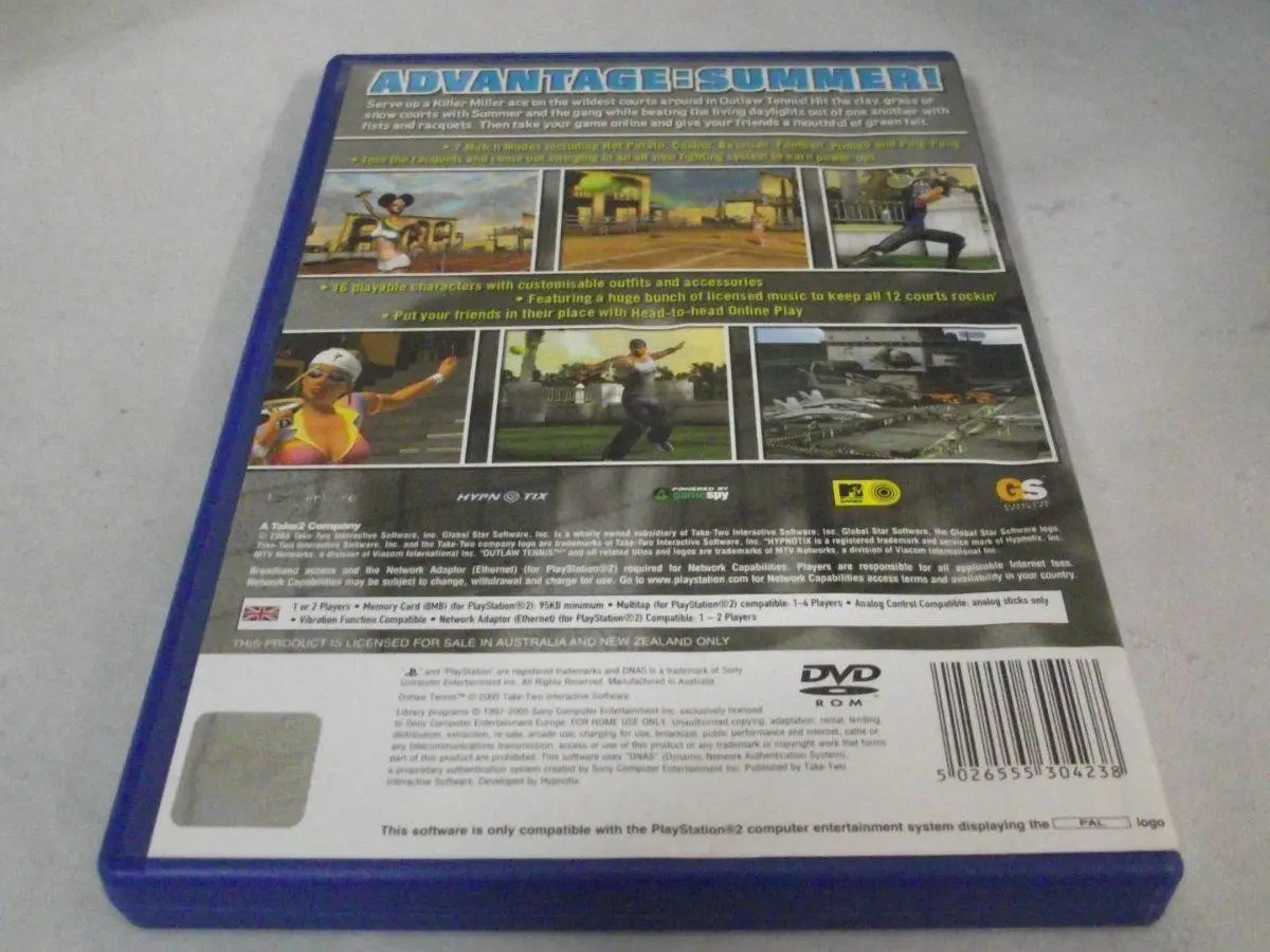 Outlaw Tennis Ps2 Pal *Complete* (Preowned) 2
