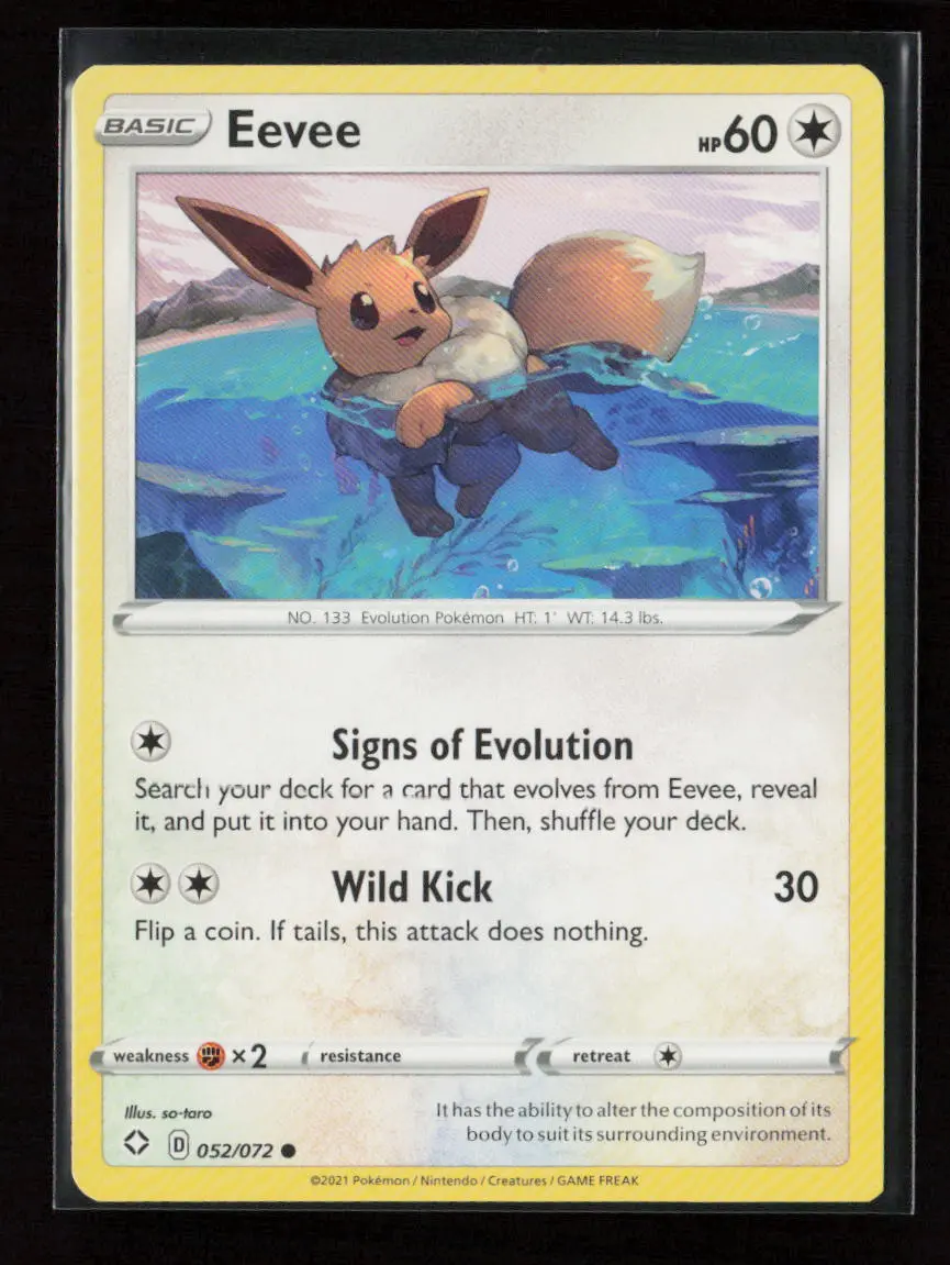 Eevee Common Shining Fates 052/072 Lp 1