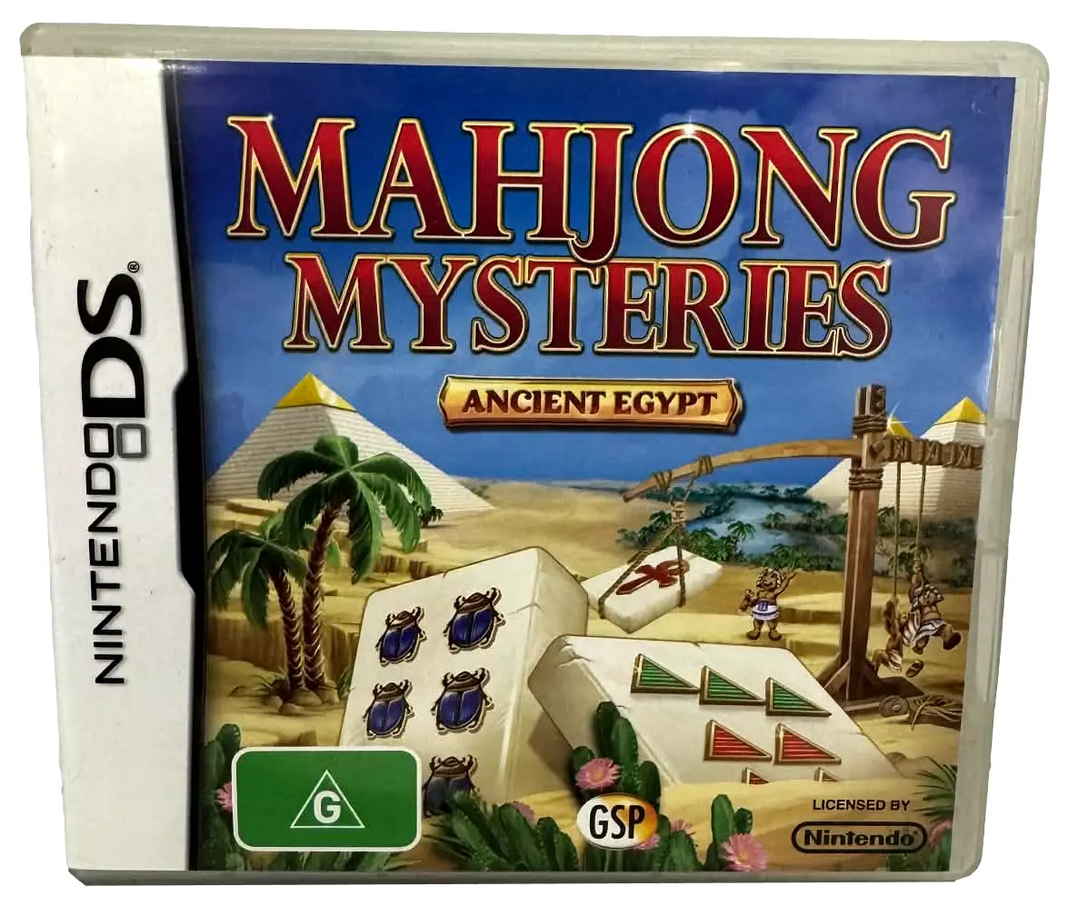 Mahjong Mysteries Ancient Egypt Nintendo Ds 2Ds 3Ds Game *Complete* (Preowned) 1