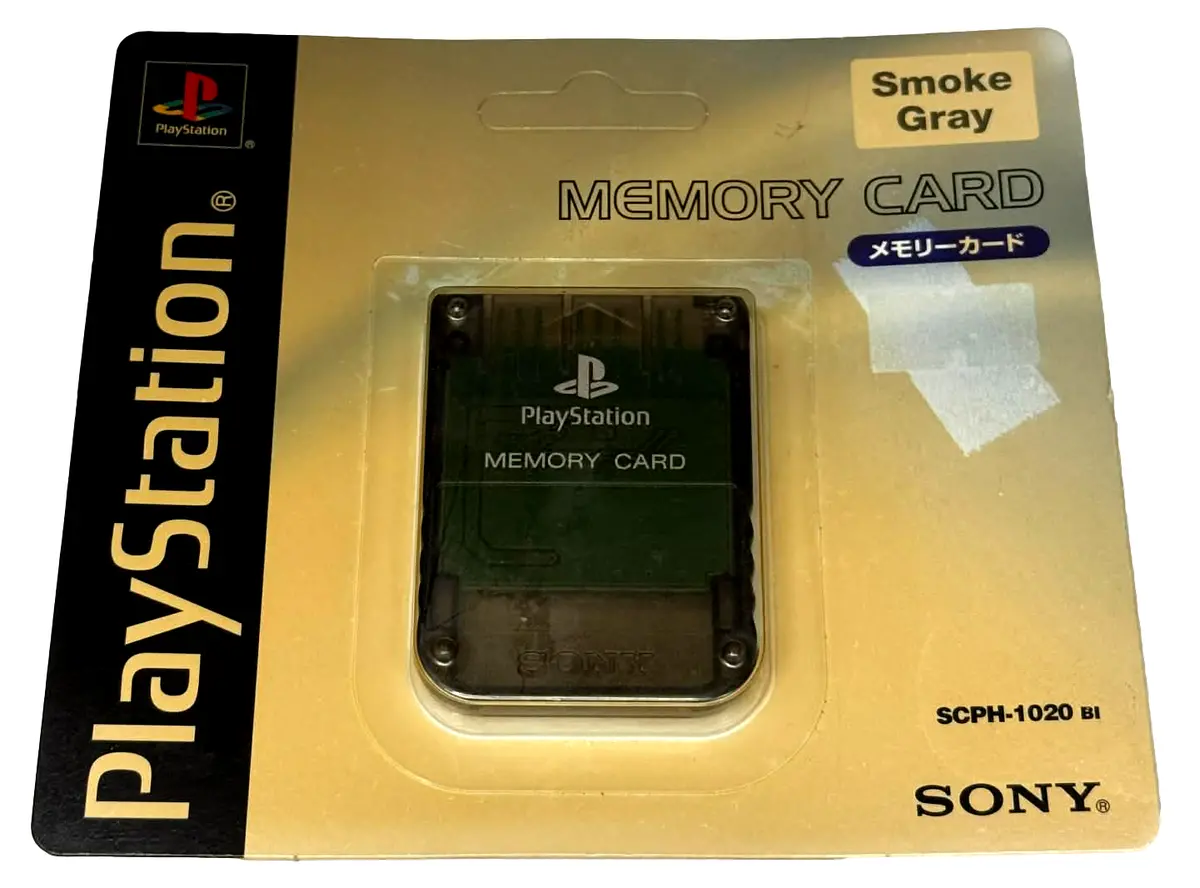 Sealed Genuine Sony Playstation 1 Memory Card 1Mb Smoke Gray Ps1 Official 1