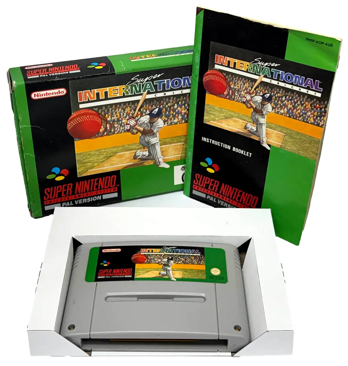 Boxed Super International Cricket Super Nintendo Snes Pal *Complete* (Preowned) 1