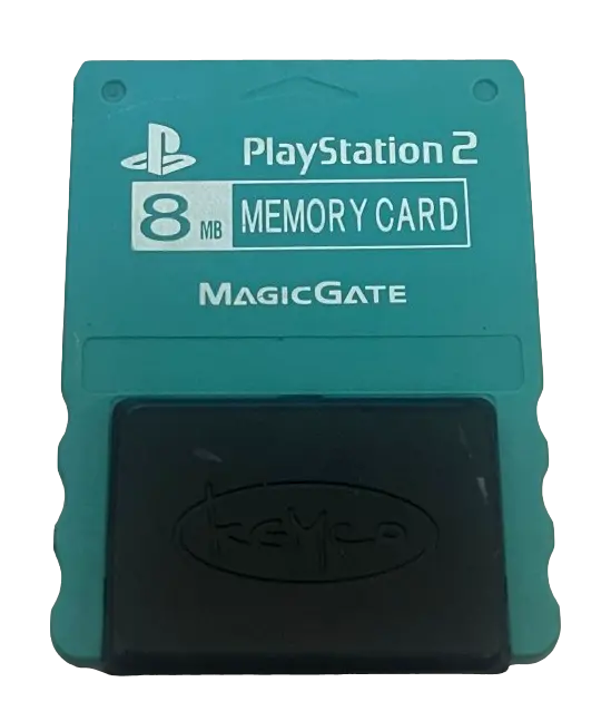 Teal Kemco Magic Gate Sony Ps2 Memory Card Playstation 2 8Mb  (Preowned) 1
