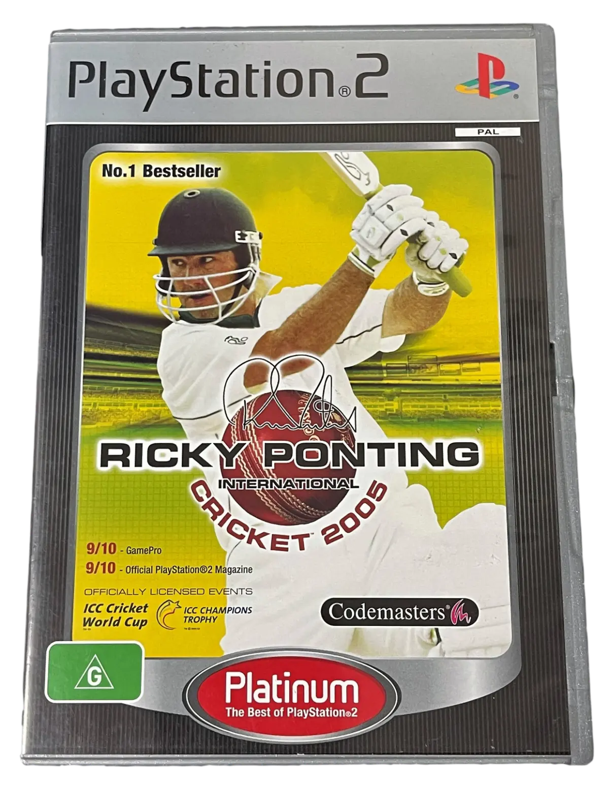 Ricky Ponting International Cricket 2005 Ps2 (Platinum) Pal *No Manual* (Preowned) 1