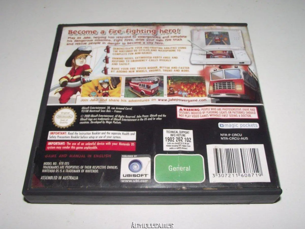 Jake Power Firefighter Nintendo Ds 3Ds Game *Complete* (Pre-Owned) 2