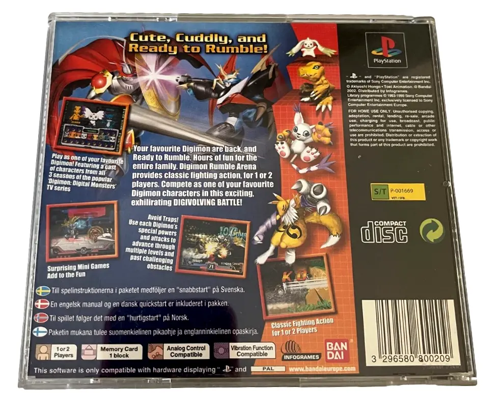 Digimon Rumble Arena Ps1 Ps2 Ps3 Pal *No Manual* (Preowned) 2