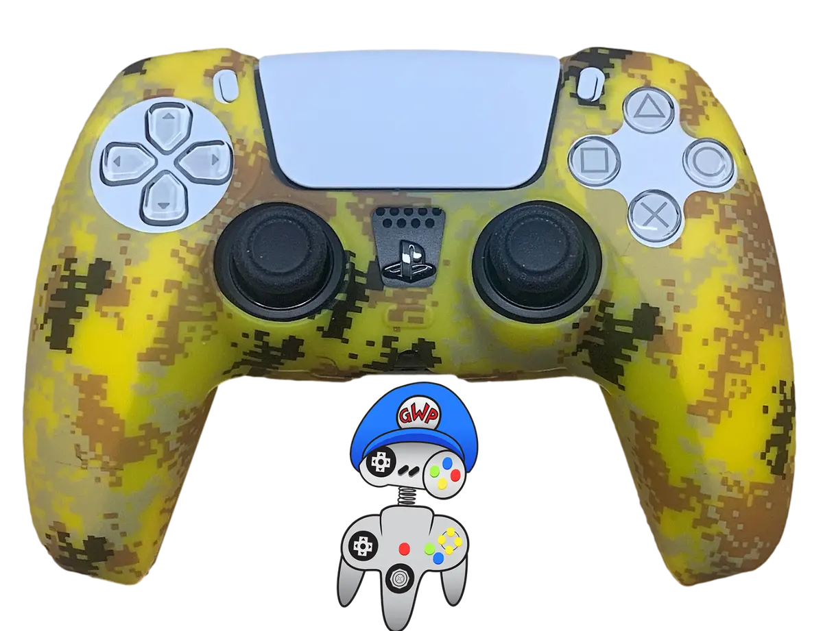 Silicone Cover For Ps5 Controller Case Skin  Yellow Camo 1