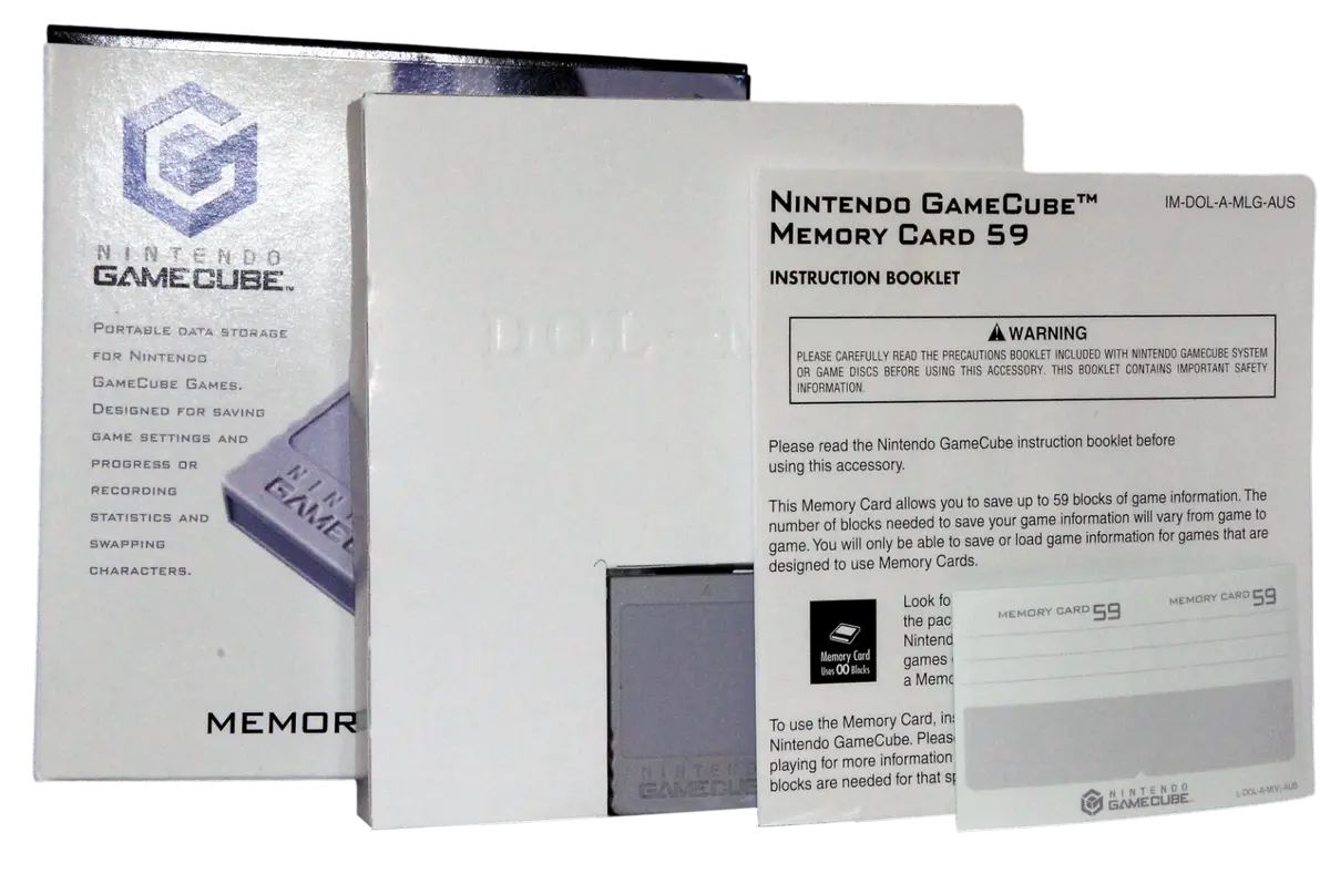 Genuine Memory Card For Nintendo Gamecube 59 Blocks Official Boxed Aus/Nz 1