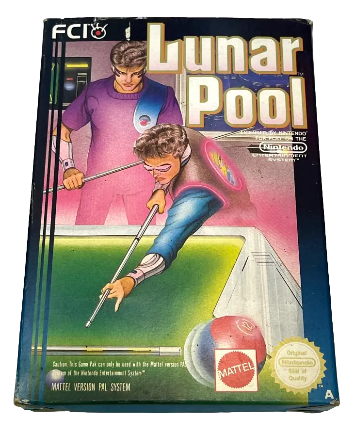 Lunar Pool Nintendo Nes Boxed Pal *No Manual* (Preowned) 1