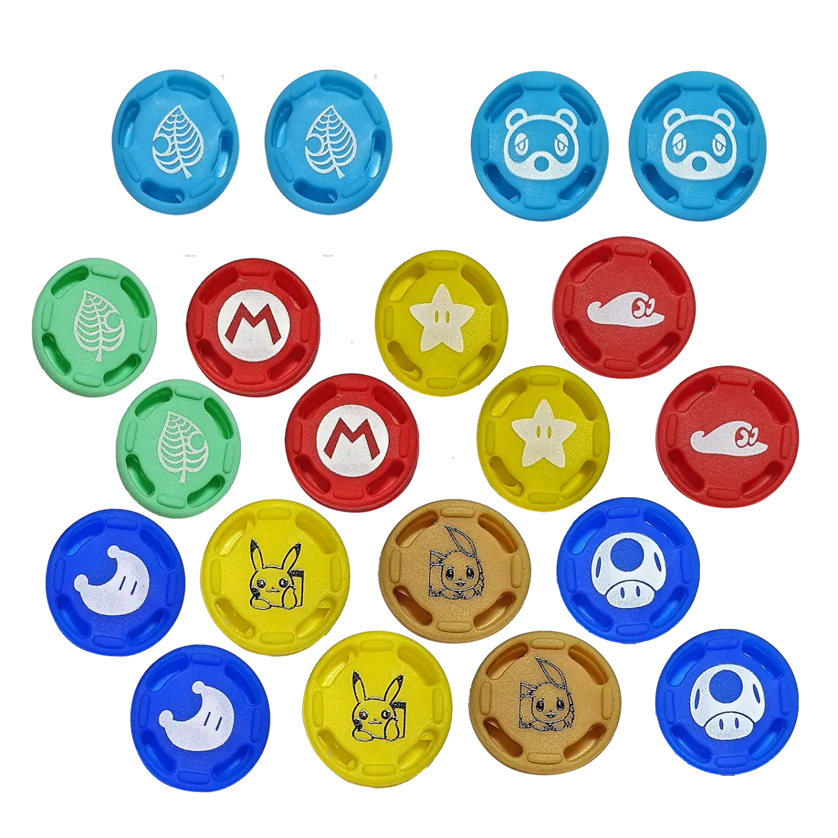 Thumb Grips X 2 For Switch/Switch Lite & N64 Cover Caps Slotted 1