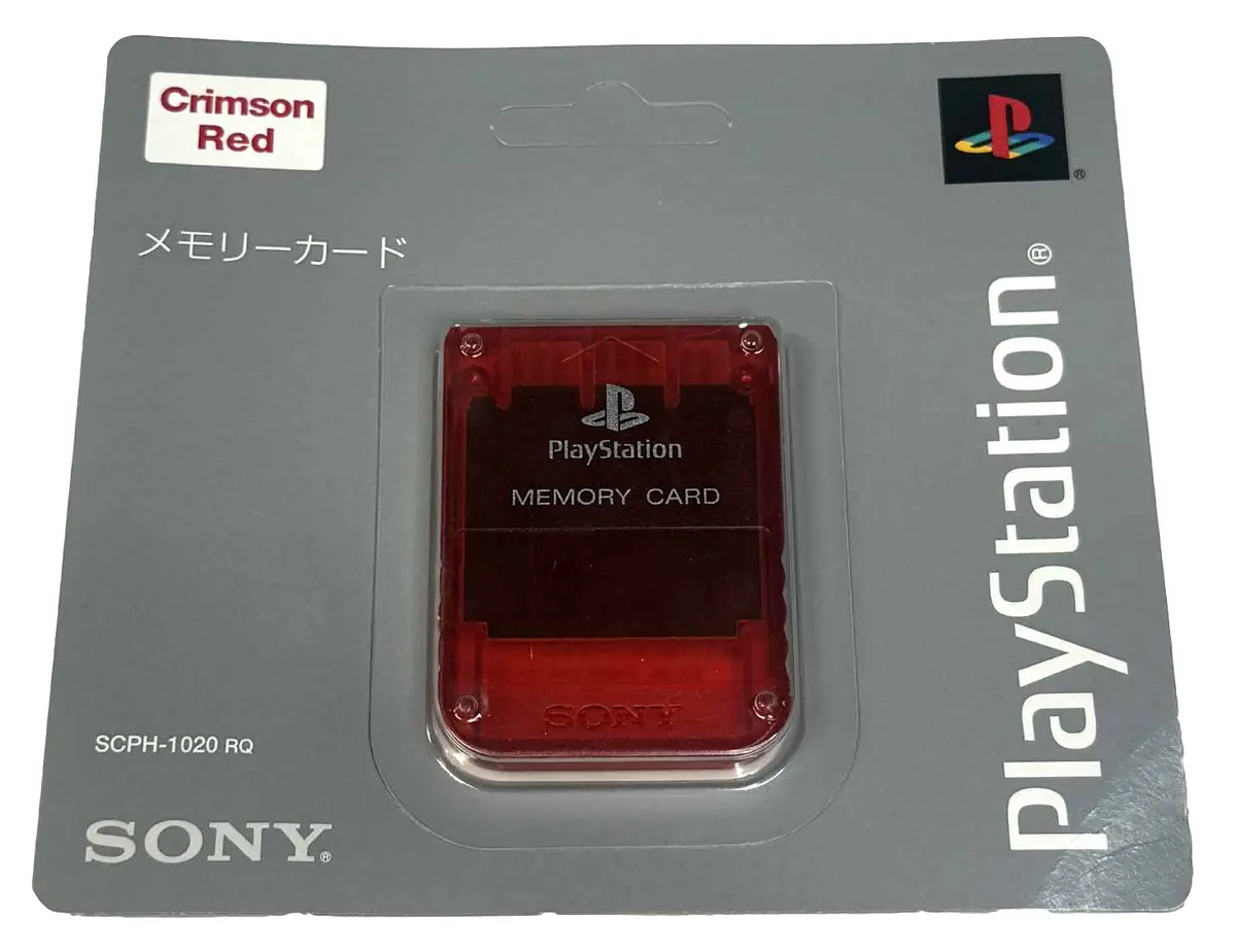 Sealed Genuine Sony Playstation 1 Memory Card 1Mb Ps1 Official Crimson Red 1