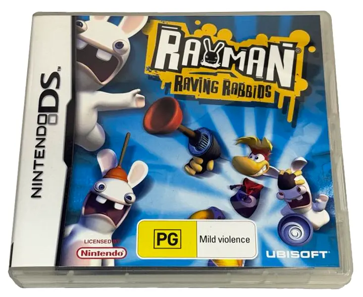 Rayman Raving Rabbids Nintendo Ds 2Ds 3Ds Game *Complete* (Preowned) 1