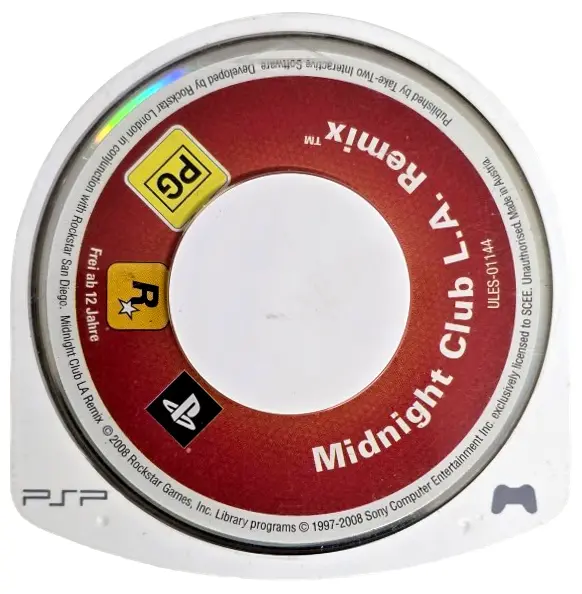 Midnight Club L.A. Remix Sony Psp Game Disc Only (Preowned) 1