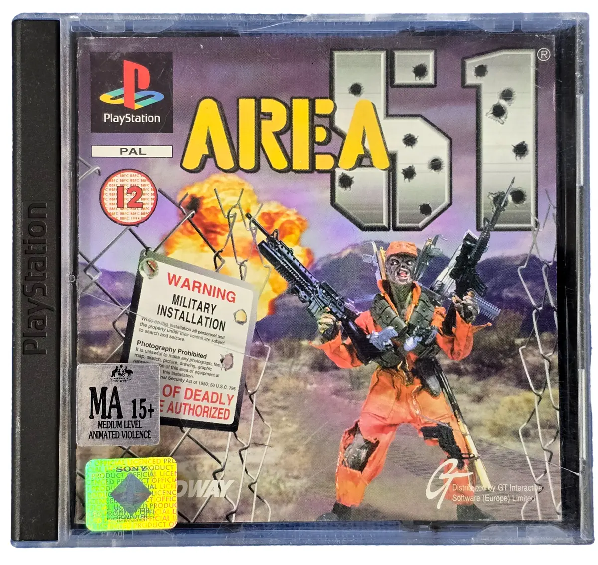 Area 51 Ps1 Ps2 Ps3 Pal *No Cover Art* Playstation (Preowned) 1