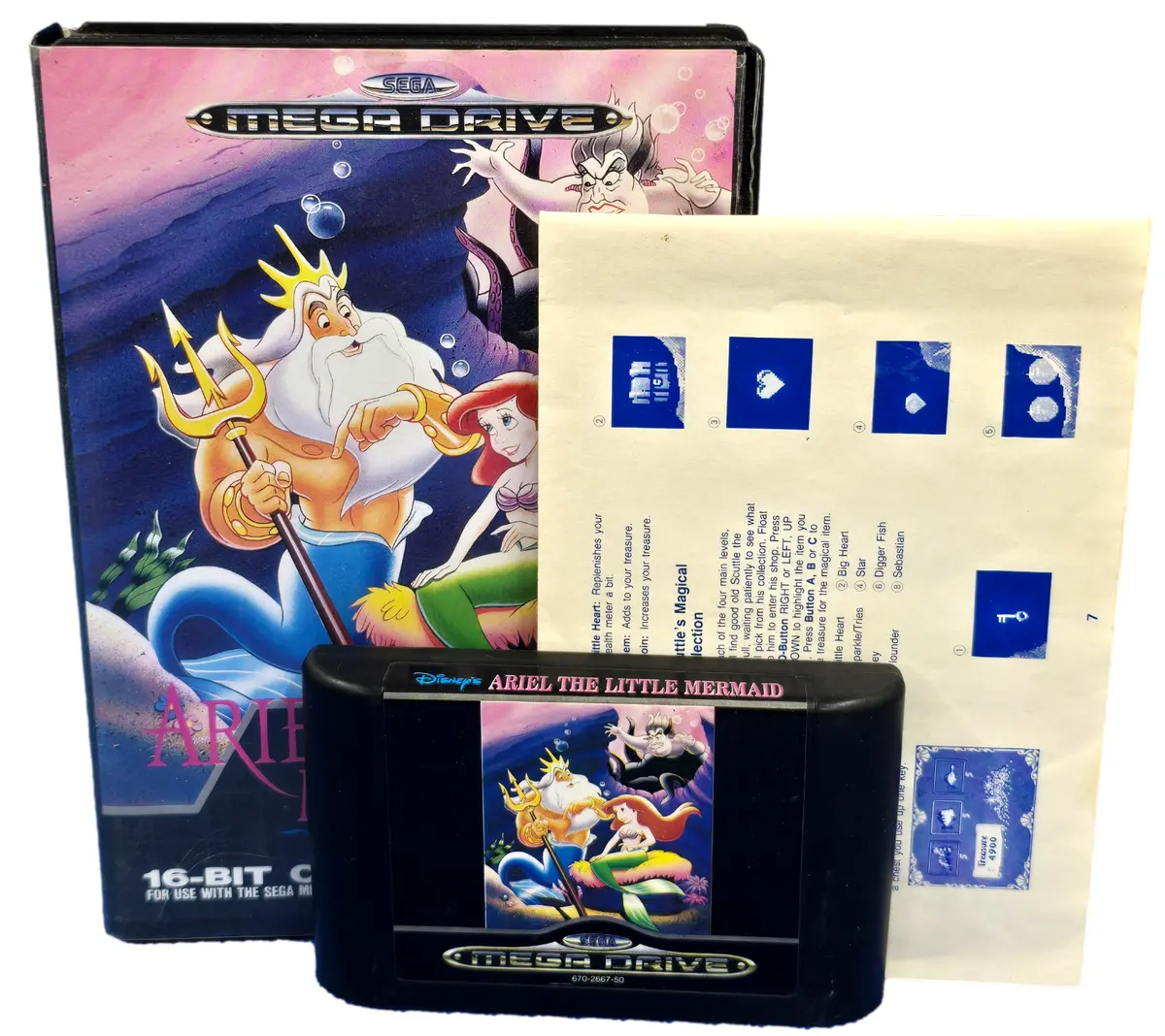 Ariel The Little Mermaid Sega Mega Drive *Complete* #4 1