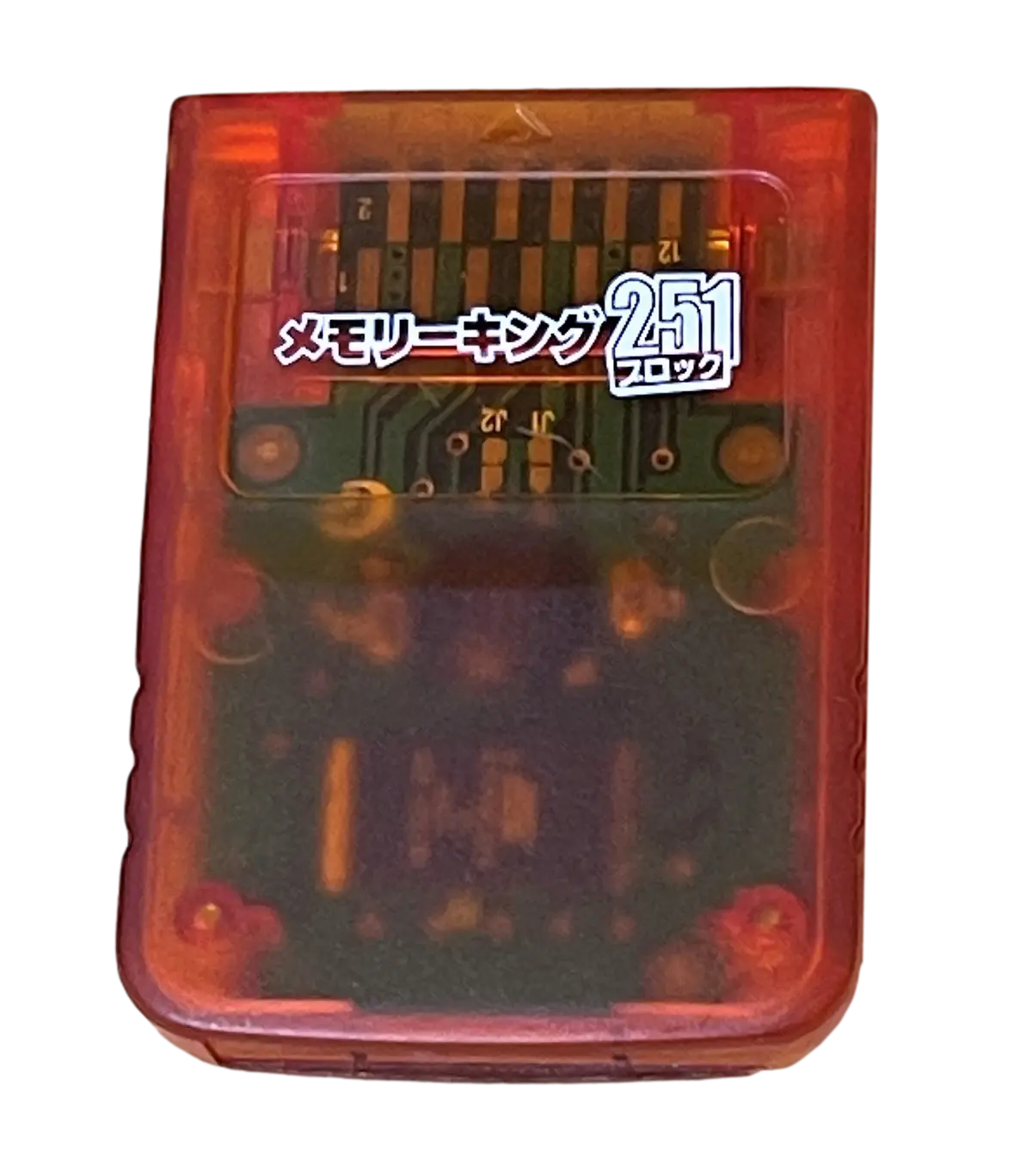 Red / Orange Memory Card For Nintendo Gamecube 251 Blocks Ex Japanese Stock (Preowned) 1