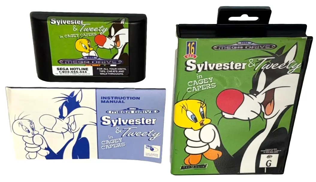 Sylvester & Tweety In Cagey Capers Sega Mega Drive *Complete* (Preowned) 1