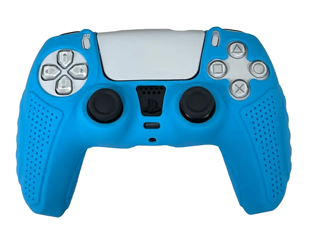 Silicone Cover For Ps5 Controller Case Skin  Light Blue Ultra Grip 1