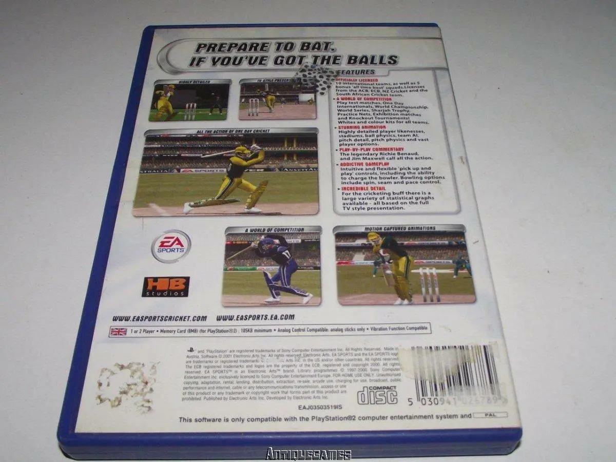Cricket 2002 Ps2 Pal *No Manual* (Pre-Owned) 2