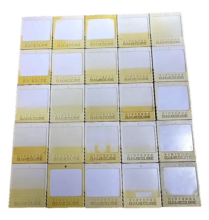 1 X Genuine Memory Card For Nintendo Gamecube 59 Blocks Official Grey (Yellowed) (Pre-Owned) 1
