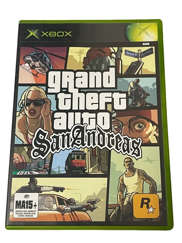 Grand Theft Auto San Andreas Xbox Original Pal *Manual No Map* (Preowned) 1
