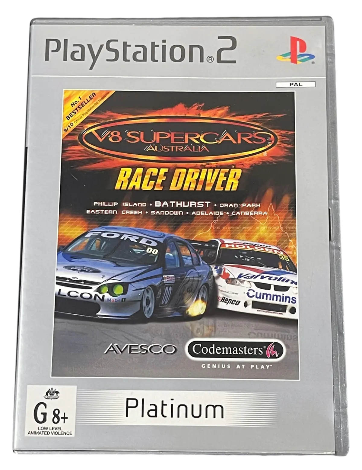 V8 Supercars Australia Race Driver Ps2 (Platinum) Pal *No Manual* (Refurbed) 1