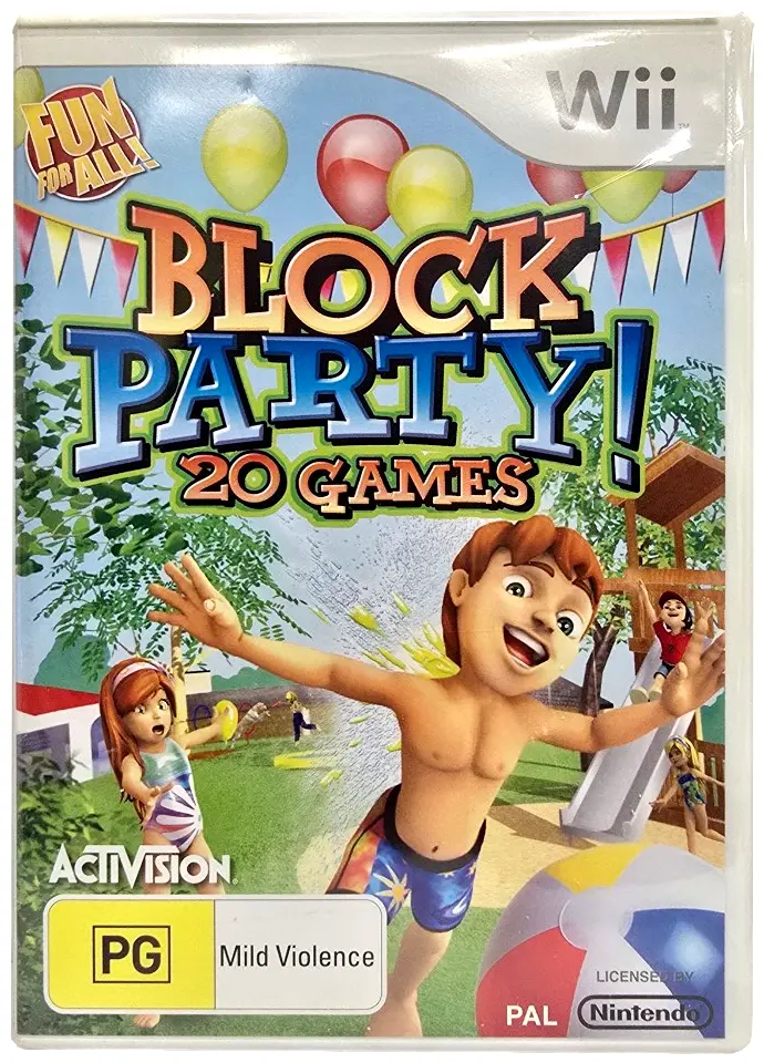 Block Party! 20 Games Nintendo Wii Pal *Complete* (Preowned) 1