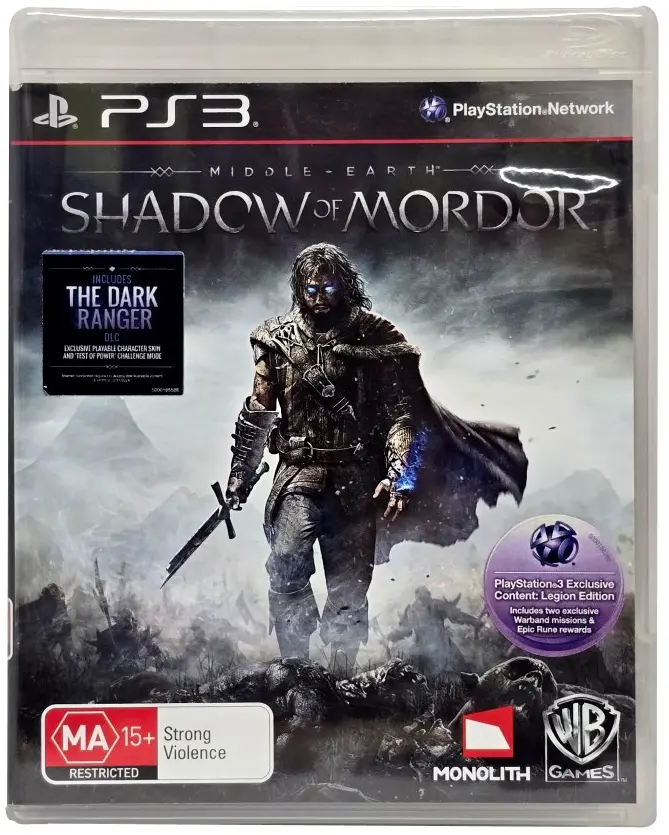 Middle Earth Shadow Of Mordor Ps3 Playstation 3 (Preowned) 1