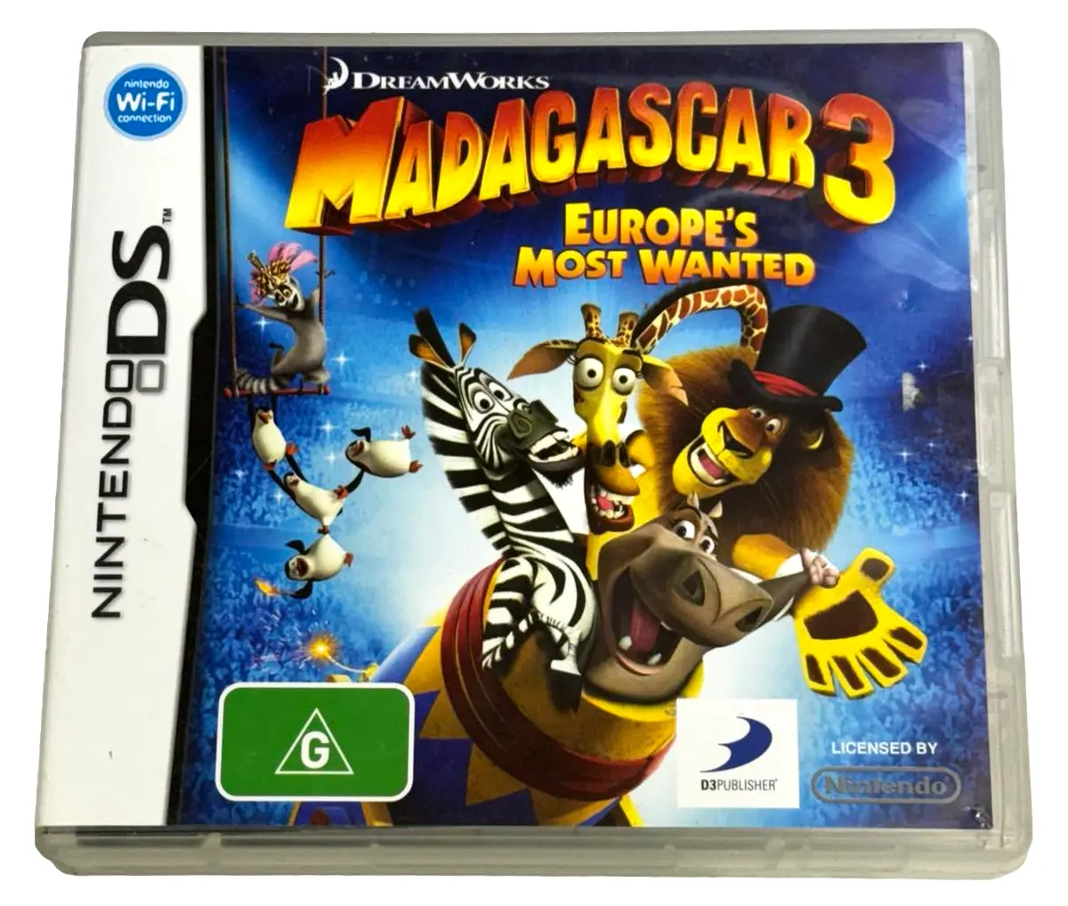 Madagascar 3 Europe's Most Wanted Nintendo Ds 2Ds 3Ds Game *Complete (Preowned) 1