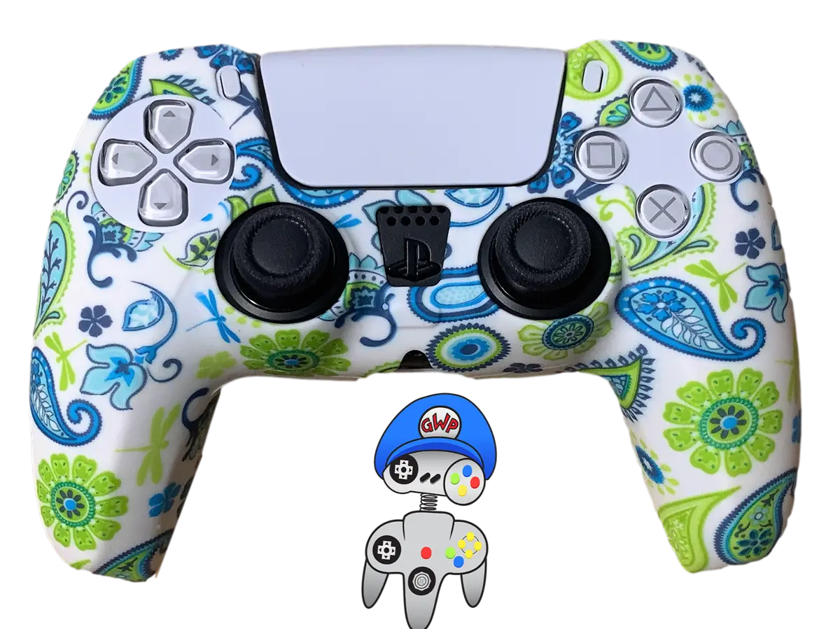 Silicone Cover For Ps5 Controller Case Skin  Paisley 1